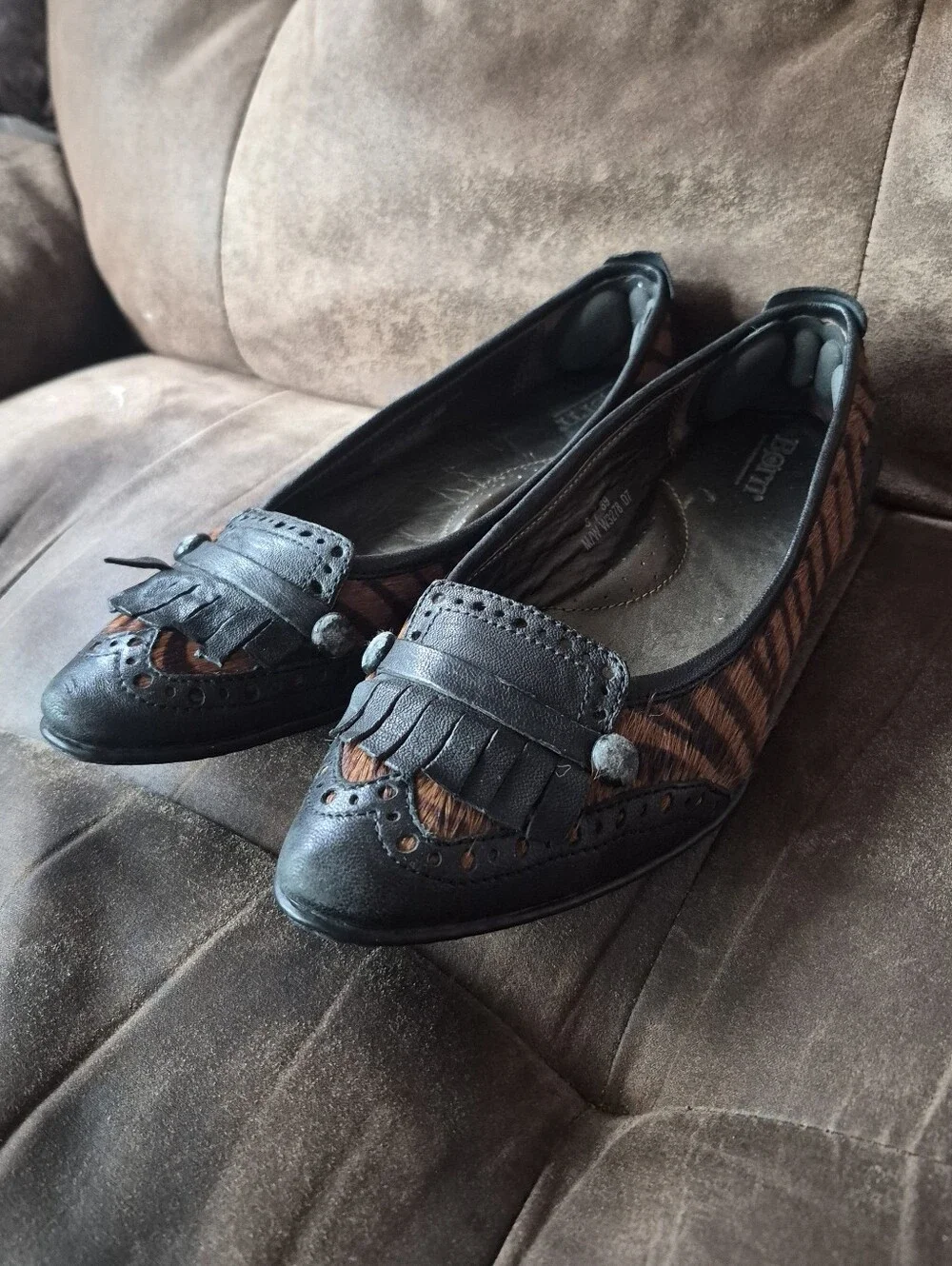 Born Animal Print Leather Flats 8M